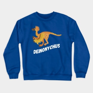 Fun Deinonychus Dinosaur Design Crewneck Sweatshirt